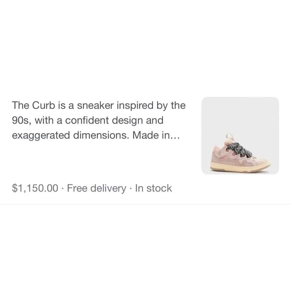 LANVIN LEATHER TECHNICAL MATERIAL CURB SNEAKERS size blush pale pink / beige
